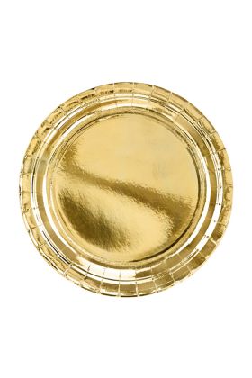 Pappteller in metallic-gold