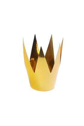 Party crowns, gold, 5.5cm (1 pkt / 3 pc.)