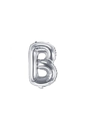 Foil Balloon Letter "B", 35cm, silver