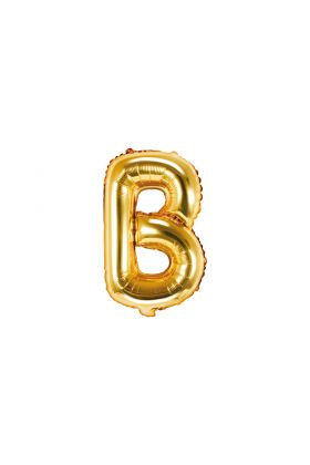 Foil Balloon Letter "B", 35cm, gold