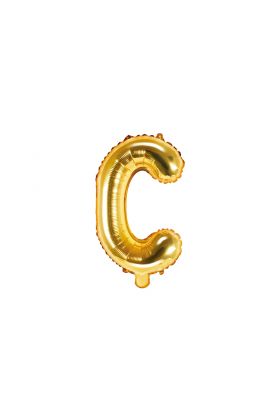 Foil Balloon Letter "C", 35cm, gold
