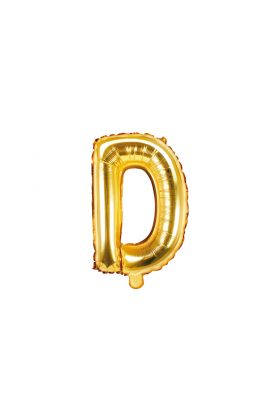 Foil Balloon Letter "D", 35cm, gold