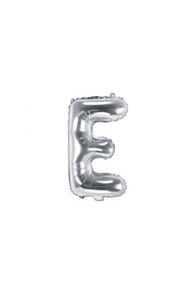 Foil Balloon Letter "E", 35cm, silver