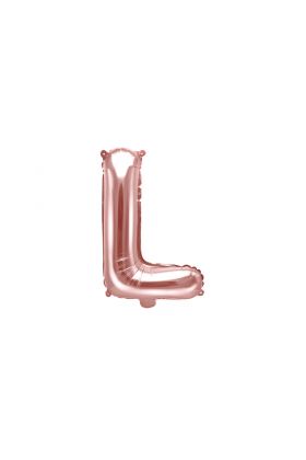 Foil Balloon Letter "L", 35cm, rose gold