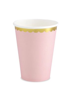 Cups, light pink, 220ml (1 pkt / 6 pc.)