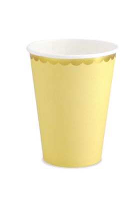 Cups, light yellow, 220ml (1 pkt / 6 pc.)
