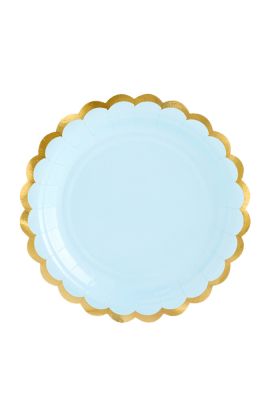 Plates, light blue, 18cm (1 pkt / 6 pc.)