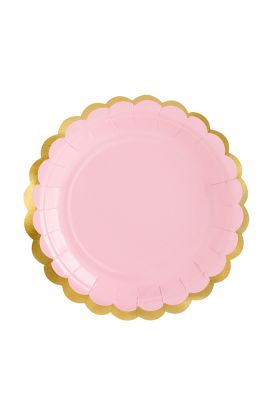 Plates, light pink, 18cm (1 pkt / 6 pc.)
