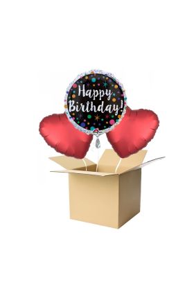 Heliumballon-Geschenk 'Happy Birthday' mit holografischen Effekten