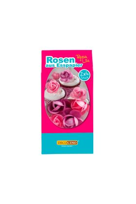 Oblaten-Rosen rosa/lila