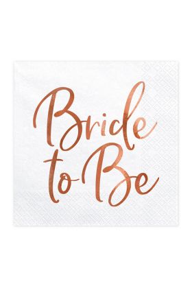 Servietten 'Bride to be' in rosé gold