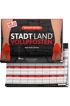 Stadt Land Vollpfosten  - Rotlicht Edition A4