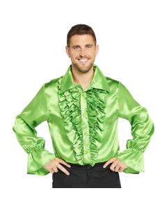 Erwachsenenkostüm Satin Shirt Lime Größe M