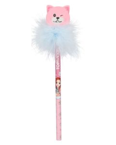 TOPModel Bleistift mit Radier-Topper CAT LOVE, rosa