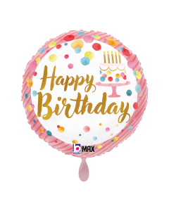 Folienballon - Satin Geburtstag Pink Party 43 cm