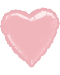 Standard Metallic Pastel Pink Folienballon Herz C16 lose 43 cm