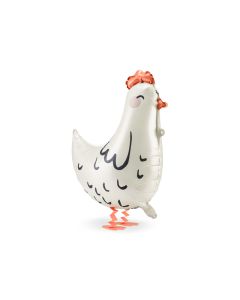 Folienballon laufendes Tier Henne, 45 cm x 42 cm