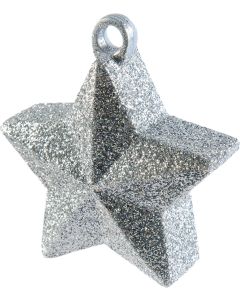 Ballongewicht Stern silber glitzernd