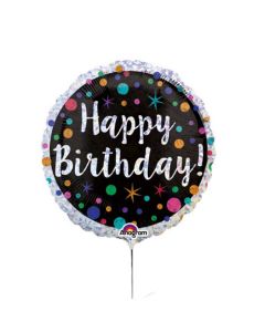 Ballon 'Happy Birthday' mit Holografischen-Effekten