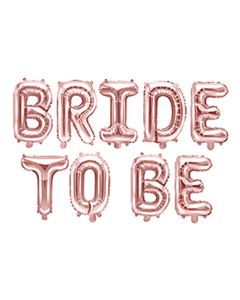 Folienballon-Girlande 'Bride to be' in rosé-gold