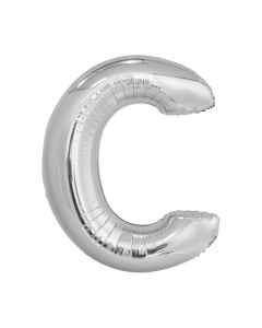 Folienballon Großer Buchstabe C in Silber