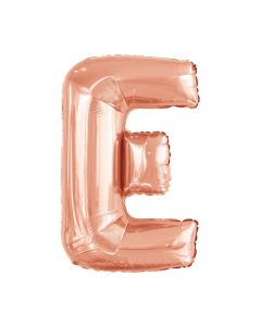 Folienballon Großer Buchstabe E in Rosé Gold