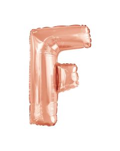 Folienballon Großer Buchstabe F in Rosé Gold