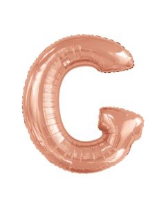 Folienballon Großer Buchstabe G in Rosé Gold