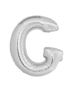 Folienballon Großer Buchstabe G in Silber