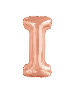Folienballon Großer Buchstabe I in Rosé Gold