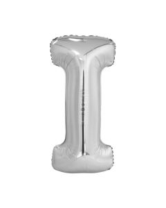 Folienballon Großer Buchstabe I in Silber
