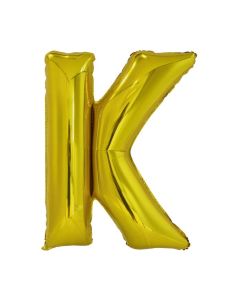Folienballon Großer Buchstabe K in Gold