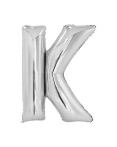 Folienballon Großer Buchstabe K in Silber