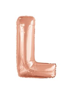 Folienballon Großer Buchstabe L in Rosé Gold