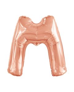 Folienballon Großer Buchstabe M in Rosé Gold
