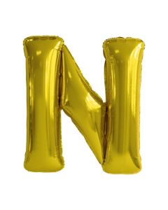 Folienballon Großer Buchstabe N in Gold