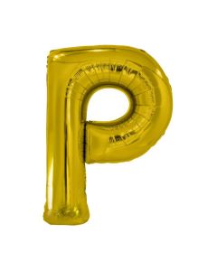 Folienballon Großer Buchstabe P in Gold