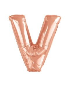 Folienballon Großer Buchstabe V in Rosé Gold