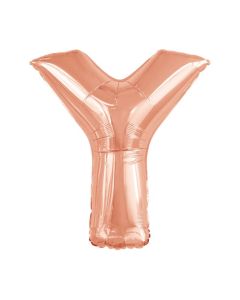Folienballon Großer Buchstabe Y in Rosé Gold