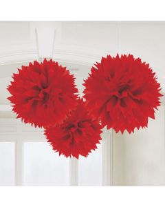 Dekobälle Fluffy in rot