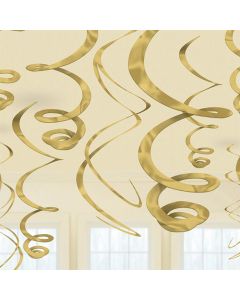 Deko-Spiralen in Gold