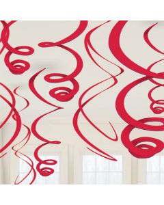 Deko-Spiralen in Rot
