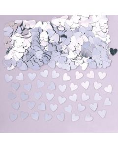 Konfetti Sparkle Hearts silber Folie 14 g