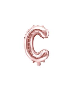Folienballon Kleiner Buchstabe C in Rosé Gold