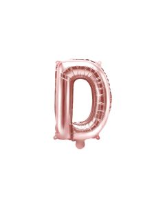 Folienballon Kleiner Buchstabe D in Rosé Gold
