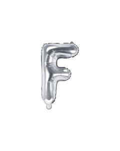 Folienballon Kleiner Buchstabe F in Silber
