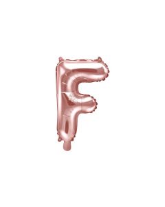 Folienballon Kleiner Buchstabe F in Rosé Gold