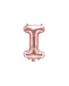 Folienballon Kleiner Buchstabe I in Rosé Gold