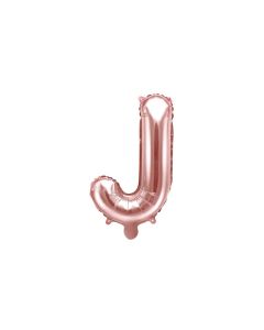 Folienballon Kleiner Buchstabe J in Rosé Gold