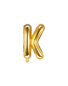 Folienballon Kleiner Buchstabe K in Gold